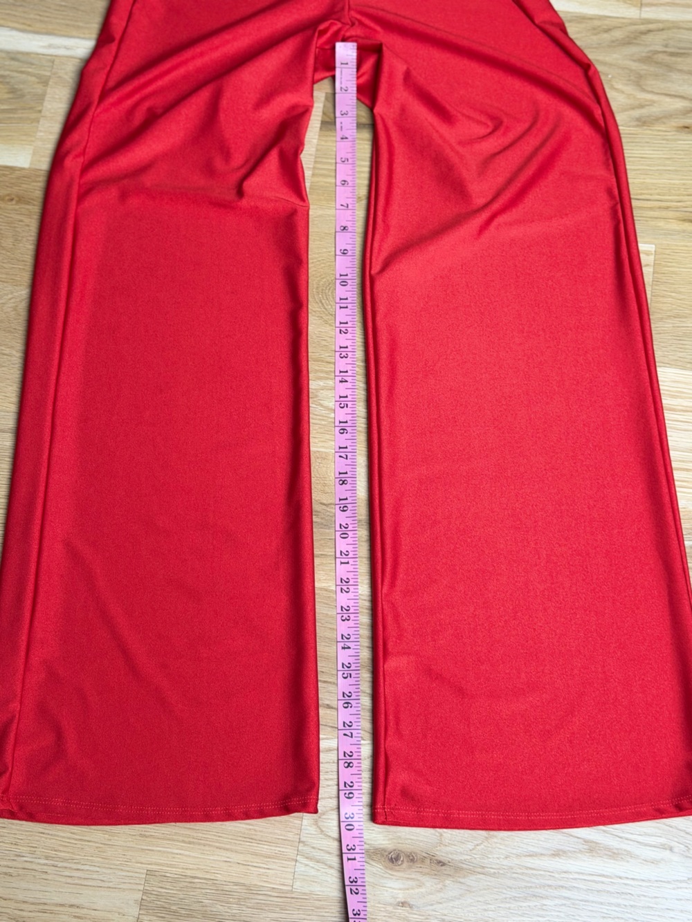Elegant Red Wrap-Waist Wide-Leg Jumpsuit - Picture 6 of 7
